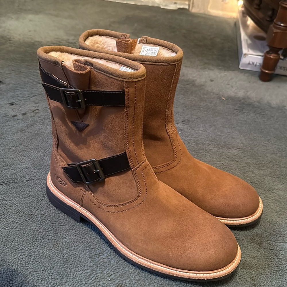 UGG Brown Leather Men's Boots